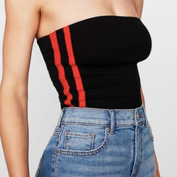 Express Tops - Express black and red tube top